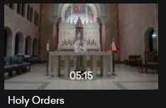 A thumbnail for the video on Holy Orders on the Formed website