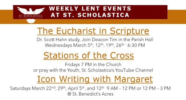 Weekly Lent Events