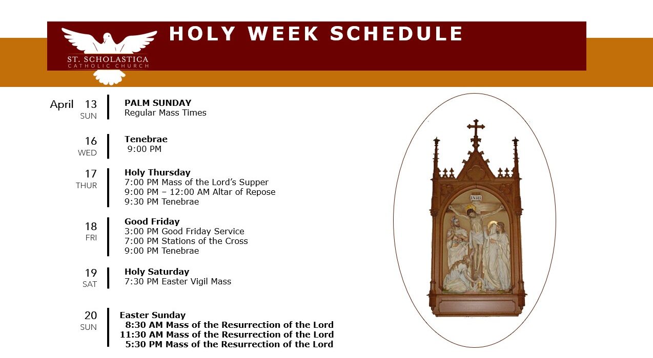 Holy Week Schedule