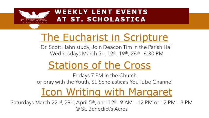 Weekly Lent Events